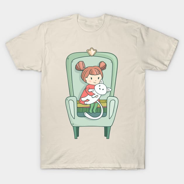 Time Cat T-Shirt by Olya Yatsenko